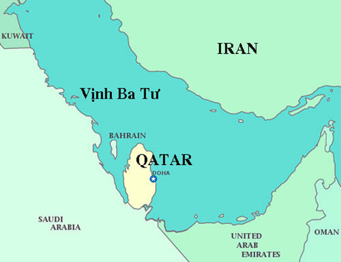 Vị trí Qatar và Iran. Đồ họa: ABC News