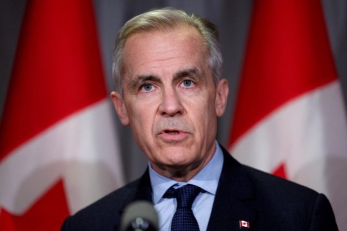 Thủ tướng Canada Mark Carney tại Ontario ngày 26/3. Ảnh: Reuters