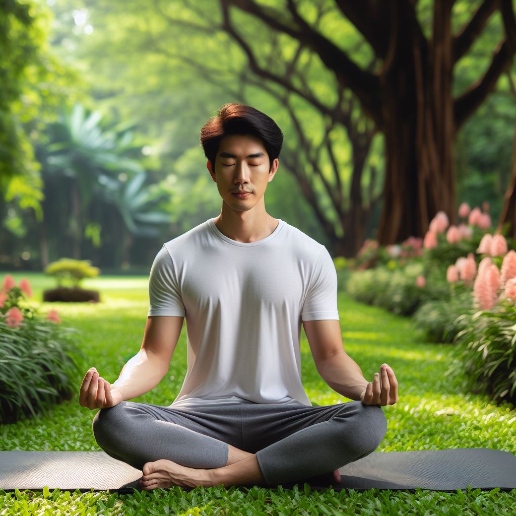 Tư thế yoga ngồi giúp giảm căng thẳng, thư giãn cho tâm trí.