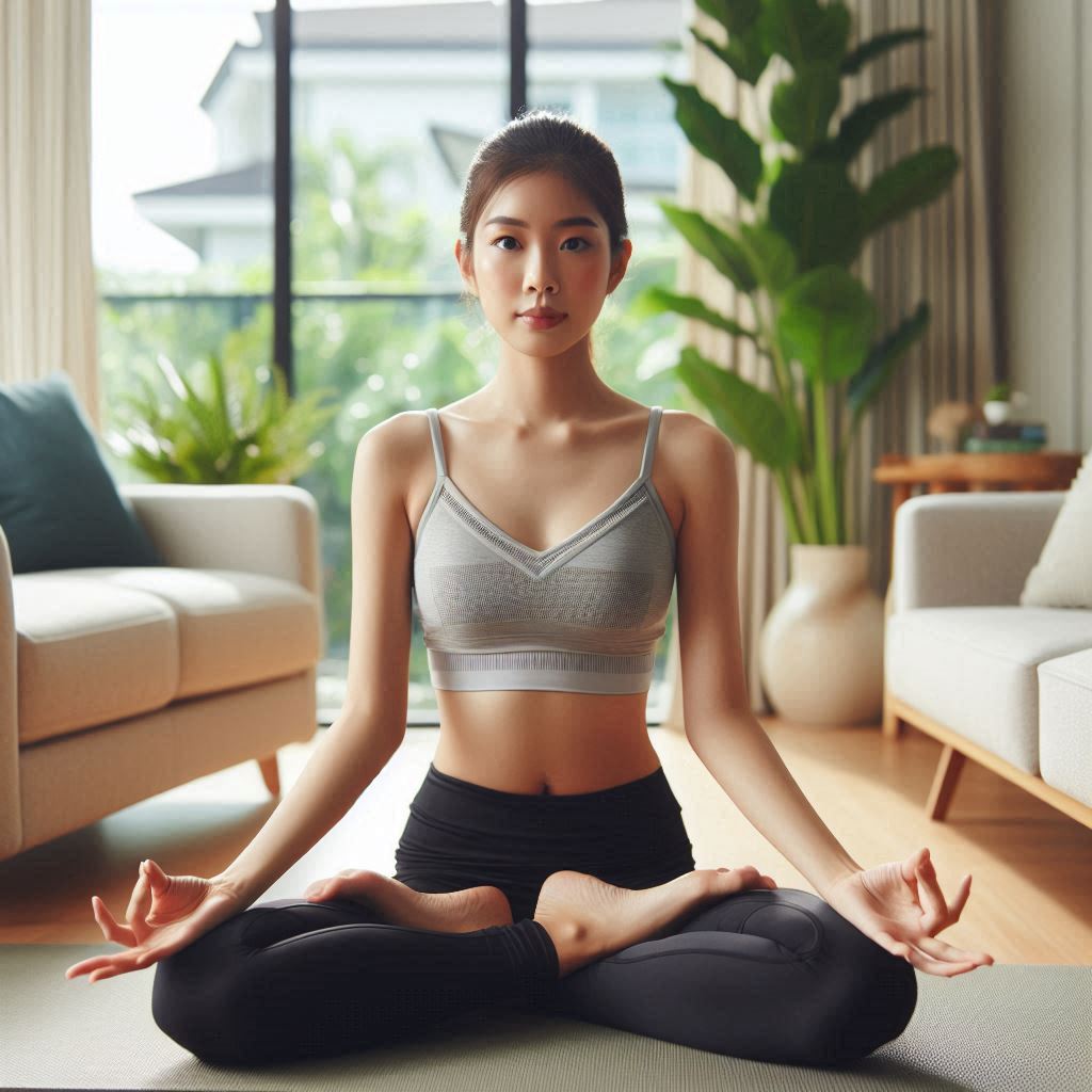 Cách thực hiện tư thế ngồi hoa sen.