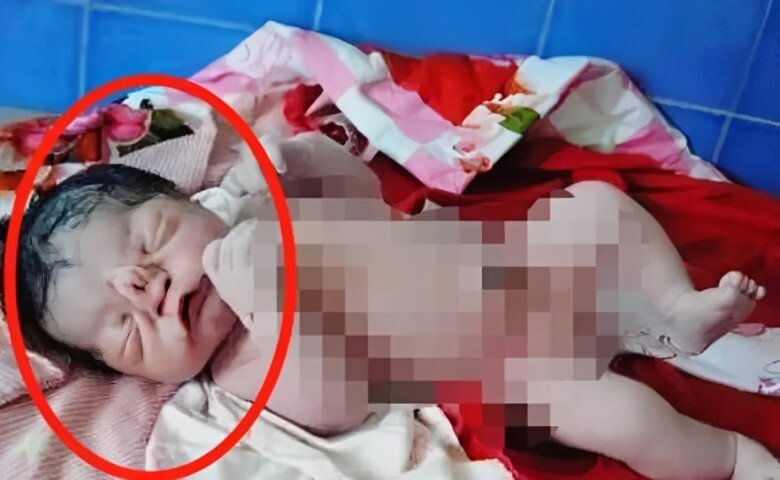 Em bé chào đời với chiếc mũi nở tròn như mũi heo khiến bố mẹ sốc - Ảnh minh hoạ.