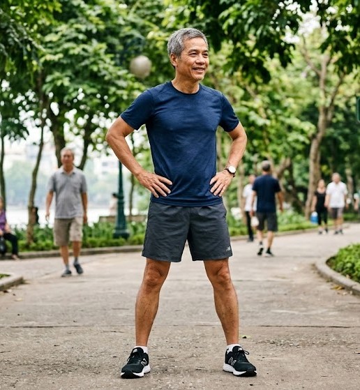 Các động tác xoay hông có kiểm soát giúp bôi trơn bao khớp, cải thiện nhận thức về vị trí khớp và tăng khả năng phối hợp vận động.