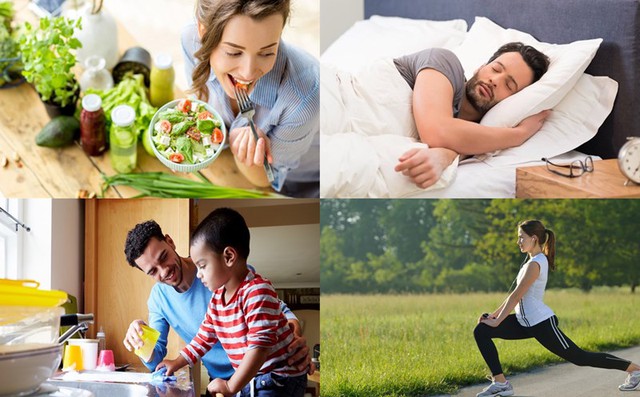 Sống lành mạnh giúp tăng cường sức khỏe, đẩy lùi bệnh tật hiểm nghèo. Ảnh minh họa