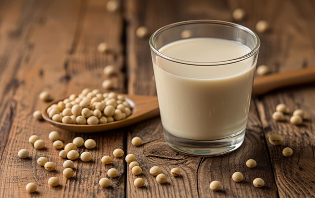 Sữa đậu nành chứa isoflavone giúp tăng cường collagen và cải thiện lão hóa da.