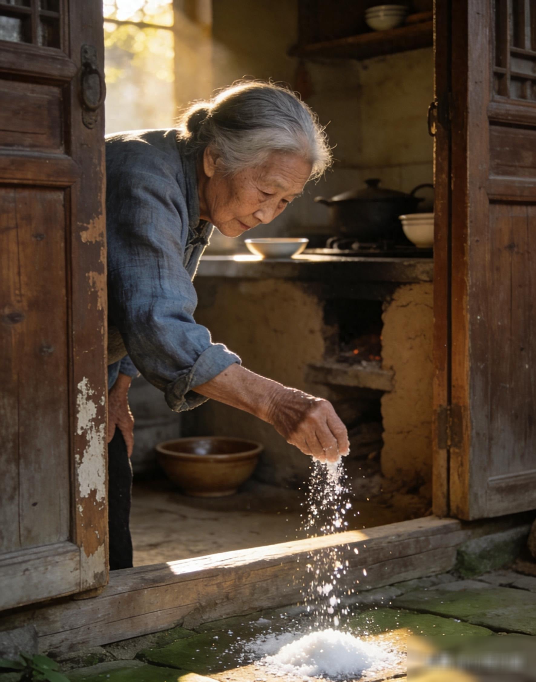 Người xưa cũng đặc biệt nhấn mạnh rắc muối ở 4 vị trí này có thể xua đuổi vận rùi