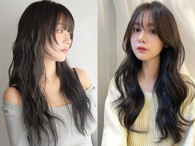 Tóc xoăn mái thưa mang lại vẻ ngoài trẻ trung, nhẹ nhàng. Phần mái mỏng giúp gương mặt trông cân đối hơn, giảm cảm giác tròn. Khi kết hợp với tóc xoăn nhẹ, tổng thể trở nên mềm mại và phù hợp với nhiều độ tuổi.