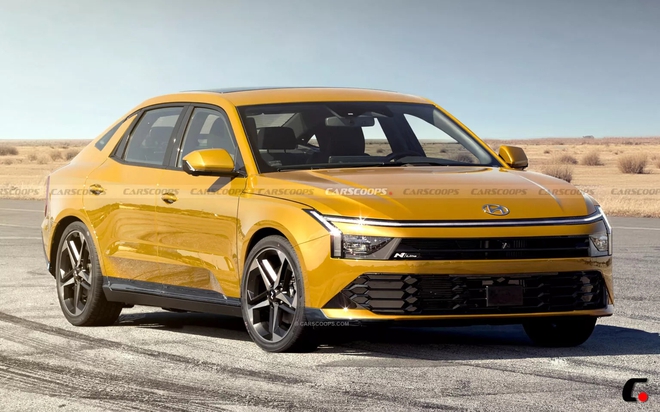 Lộ diện Hyundai Elantra 2027 bản tiền sản xuất: Thiết kế góc cạnh hơn, màn 17inch, động cơ hybrid tinh chỉnh- Ảnh 5.