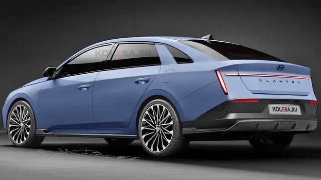 Lộ diện Hyundai Elantra 2027 bản tiền sản xuất: Thiết kế góc cạnh hơn, màn 17inch, động cơ hybrid tinh chỉnh- Ảnh 9.
