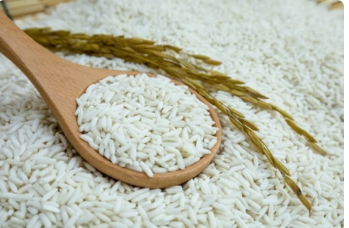 Gạo nếp thuộc hành Thổ, mang sinh khí ổn định và dương khí thuần - được đặt trong phòng với mục đích hấp thu tạp khí, củng cố năng lượng dương, giúp cân bằng âm - dương và làm nhẹ trường khí.