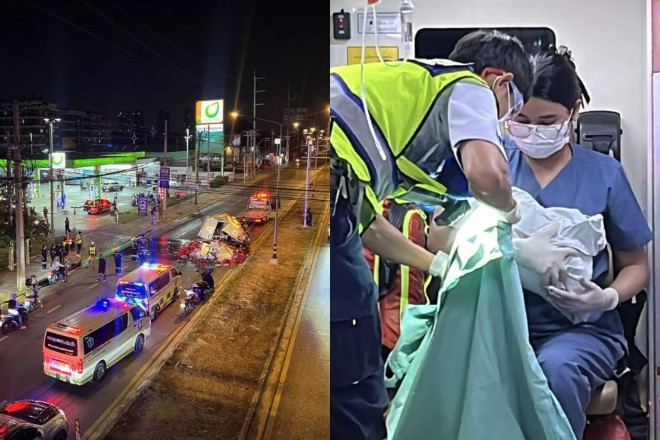 Tắc đường, người phụ nữ sinh con ngay tại cây xăng. Ảnh: MSN