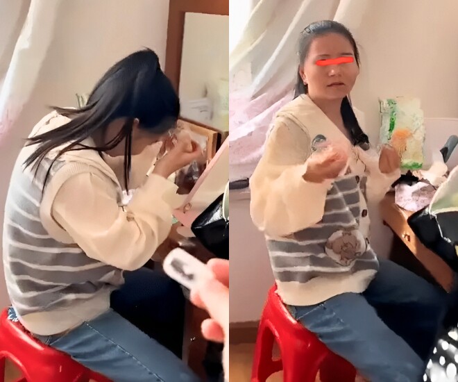 Chồng phát hiện vật thể lạ trong túi vợ.