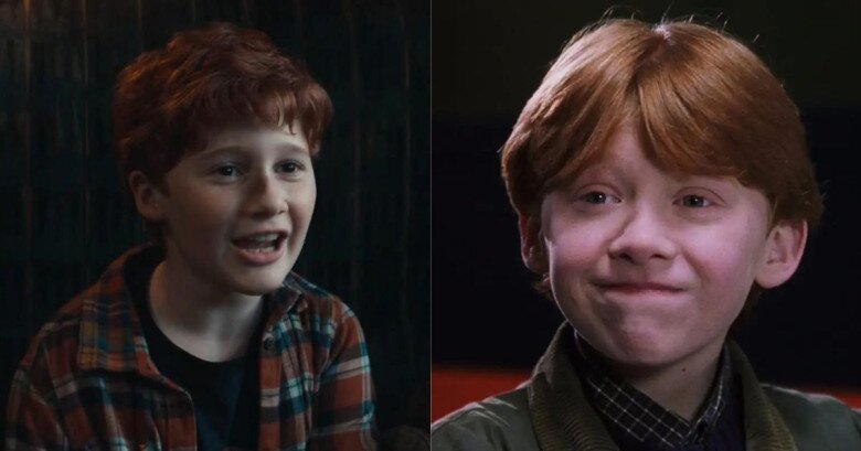 Alastair Stout (trái) có ngoại hình lém lỉnh, đáng yêu không kém Rupert Grint (phải).