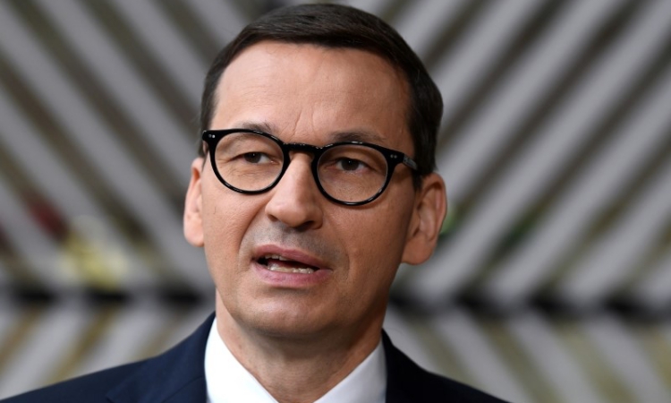 Thủ tướng Ba Lan Mateusz Morawiecki tại Brussels, Bỉ, hồi tháng 6/2021. Ảnh: Reuters.