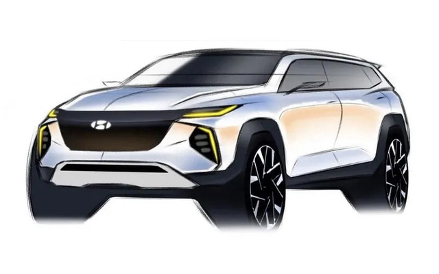 Hyundai Santa Fe thế hệ mới sẽ thay đổi nhận diện thương hiệu với logo phát sáng, biến thành SUV 7 chỗ đích thực - Ảnh 1.