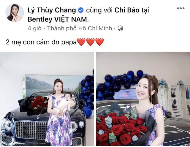 Đón con đầu lòng, diễn viên Chi Bảo mạnh tay chi khoảng 20 tỷ đồng sắm Bentley Flying Spur tặng vợ - Ảnh 1.