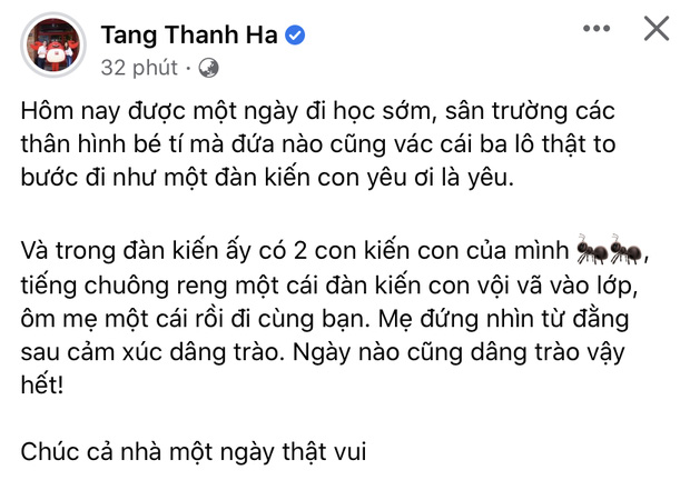 Có 1 điều khiến mỗi ngày Hà Tăng đều cảm xúc dâng trào, liên quan đến 2 con kiến mà ai làm cha làm mẹ mới hiểu - Ảnh 2.