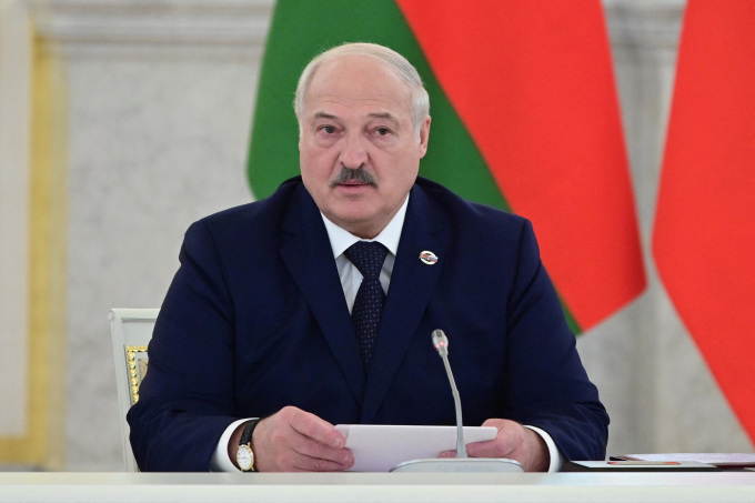 Tổng thống Belarus Alexander Lukashenko phát biểu tại Điện Kremlin, Moskva, Nga, ngày 6/4. Ảnh: Reuters