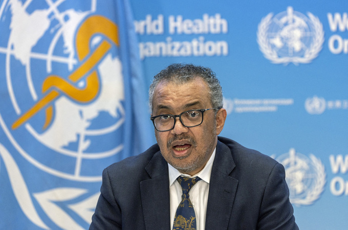 Tổng giám đốc WHO Tedros Adhanom Ghebreyesu tại một cuộc họp ở Geneva, Thụy Sĩ tháng 12/2022. Ảnh: Reuters