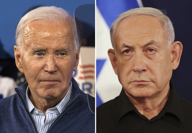 Tổng thống Joe Biden (trái) và Thủ tướng Israel Benjamin Netanyahu. Ảnh: AP