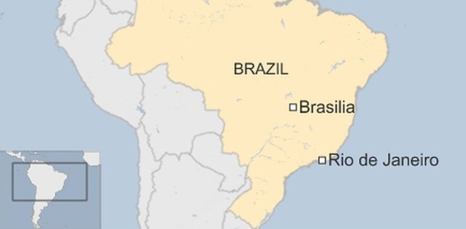 Vị trí thành phố Rio de Janeiro, thủ phủ bang cùng tên ở Brazil. Đồ họa: BBC