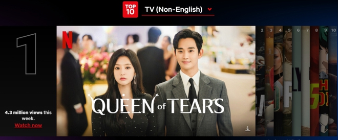 Queen of Tears leo top 1 toàn cầu: Càn quét mọi nền tảng còn tạo ra bước ngoặt mới cho màn ảnh Hàn - Ảnh 1.