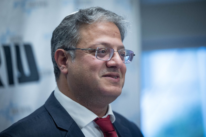 [Caption] National Security Itamar Ben Gvir leads a faction meeting of his Otzma Yehudit party at the Knesset, in Jerusalem, on February 19, 2024. (Yonatan Sindel/Flash90)