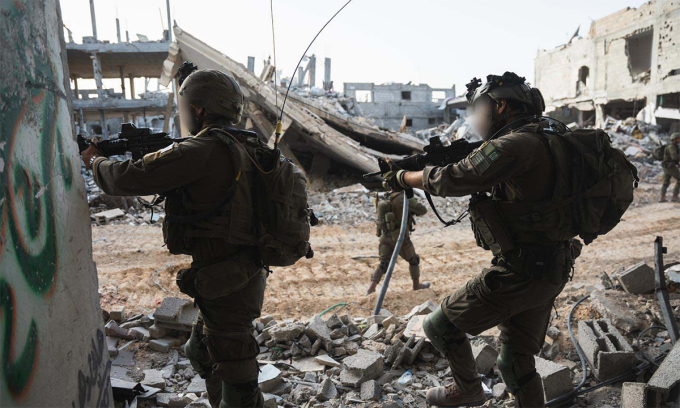 Binh sĩ Israel tham chiến tại Dải Gaza ngày 2/4. Ảnh: IDF