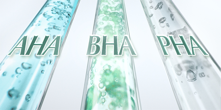 Lợi ích của bộ ba phức hợp Acid là AHA, BHA, PHA đối với làn da mụn là vô cùng nổi trội.