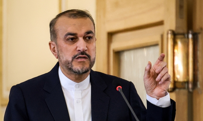 Ngoại trưởng Iran Hossein Amir-Abdollahian tại Tehran ngày 14/4. Ảnh: AFP
