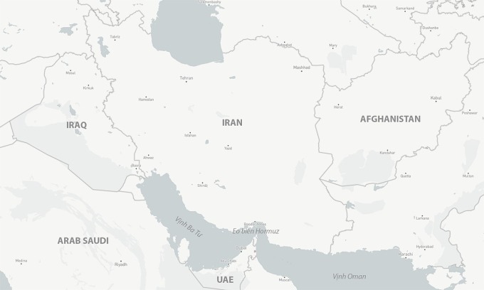 Vị trí Iran và eo biển Hormuz. Đồ họa: CSIS