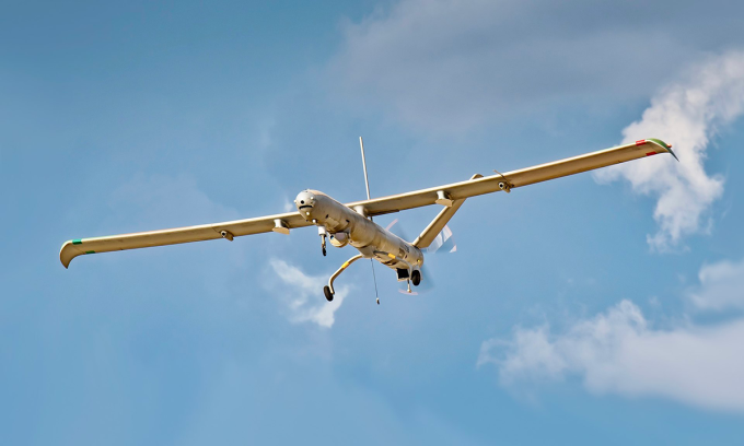 UAV Hermes 450 của Israel bay tháng 12/2020. Ảnh: Không quân Israel