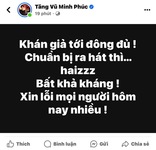 1 nam ca sĩ vừa phải hủy show ngay giờ chót dù khán giả đã tới đông đủ, sẵn sàng ra hát! - Ảnh 1.