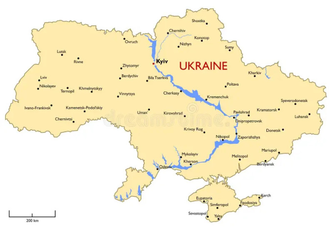Vị trí tỉnh Lviv, Ivano-Frankivsk ở miền tây và tỉnh Dnipropetrovsk ở miền trung Ukraine. Đồ họa: Dreamstime