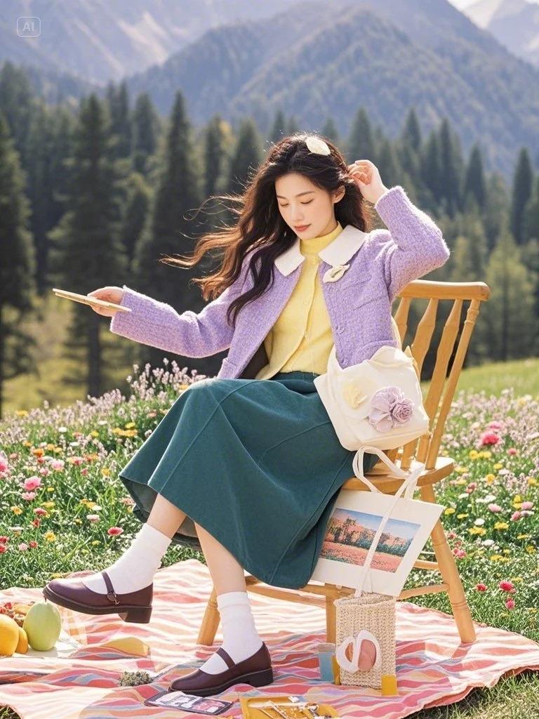 Nếu giỏi phối các màu sắc, nàng cũng có thể phối cổ áo Peter Pan với các trang phục khác màu khác để tạo nên một bức tranh trang phục đầy màu sắc.