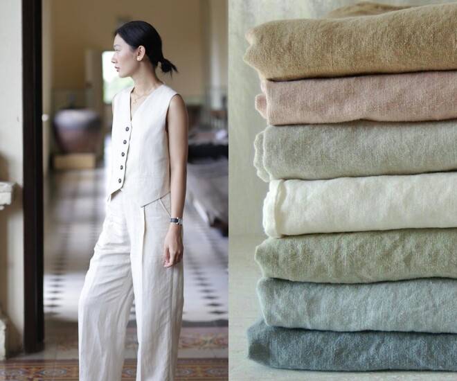 Vải linen là lựa chọn của nhiều chị em cho mùa hè vì vừa đẹp vừa mát