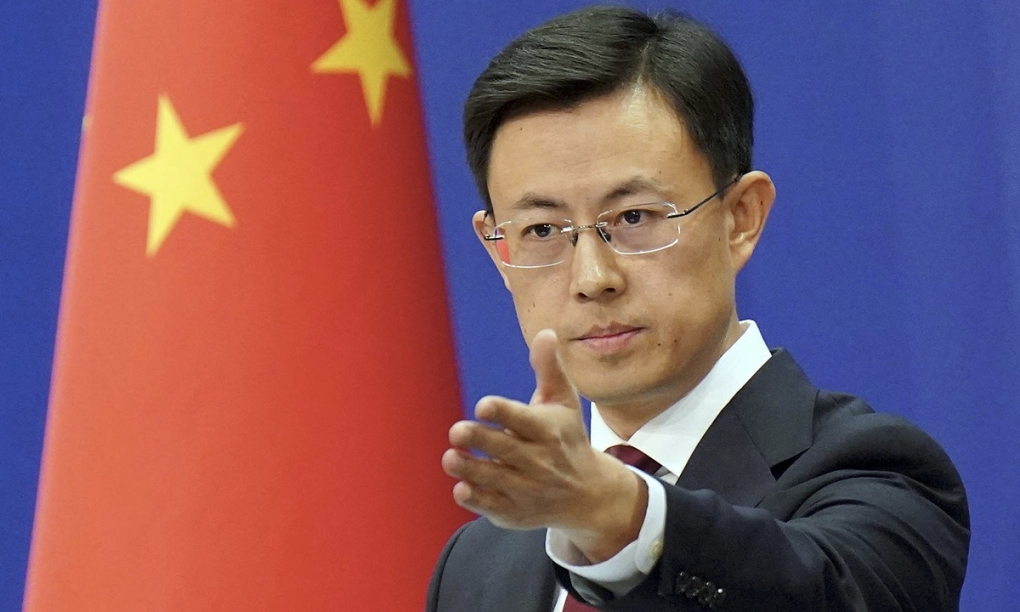 Phát ngôn viên Bộ Ngoại giao Trung Quốc Quách Gia Côn trong họp báo ngày 7/1. Ảnh: AFP