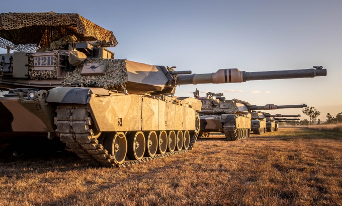 Xe tăng M1A1 Australia tham gia diễn tập hồi năm 2022. Ảnh: BQP Australia