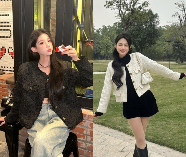 Tweed đang trở lại mạnh mẽ và trở thành lựa chọn quen thuộc trong tủ đồ của nhiều chị em. Từ street style đến các sự kiện, item này xuất hiện dày đặc nhờ vẻ ngoài thanh lịch, sang trọng, phù hợp với xu hướng thời trang đề cao sự tinh tế và chỉn chu.