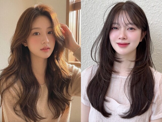 Tóc layer uốn lơi hoặc uốn chữ C giúp tăng độ bồng bềnh, khiến mái tóc trông dày hơn. Những lọn uốn nhẹ giúp gương mặt mềm mại, hài hòa hơn. Kiểu tóc này dễ ứng dụng, vừa giữ được sự tự nhiên vừa tạo điểm nhấn nhẹ.