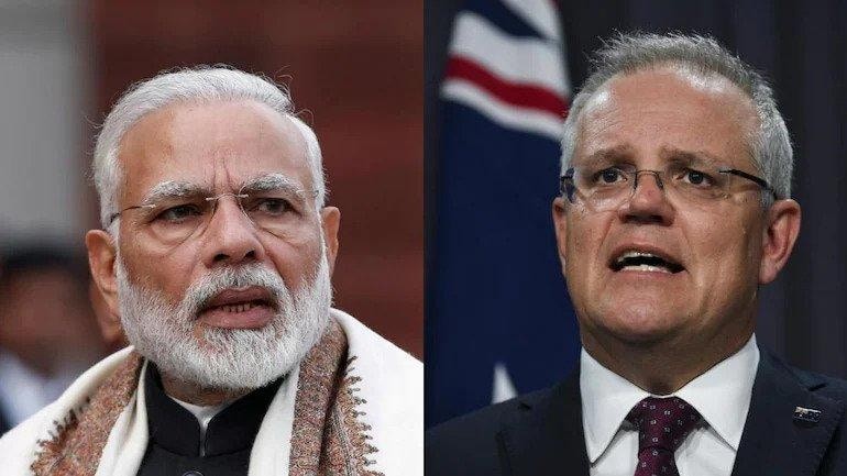 Thủ tướng Ấn Độ Narendra Modi đã có cuộc điện đàm với người đồng cấp Australia Scott Morrison. (Nguồn: Reuters)