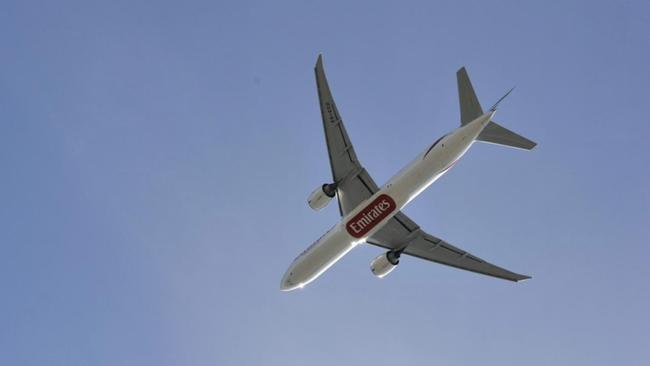 An aircraft above Sydney International Airport (file image)