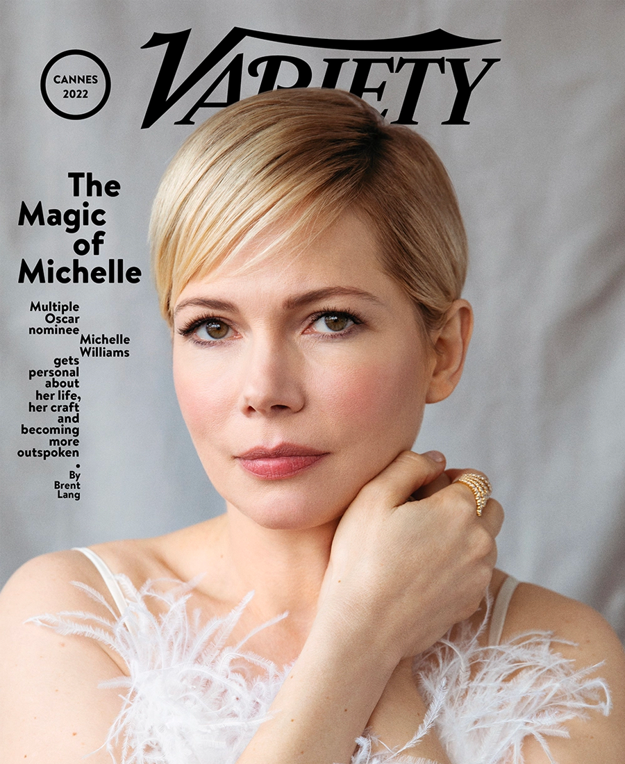 Michelle Williams chụp ảnh cho ấn phẩm đặc biệt về LHP Cannes của tờ Variety, phát hành tháng 5. Ảnh: Variety