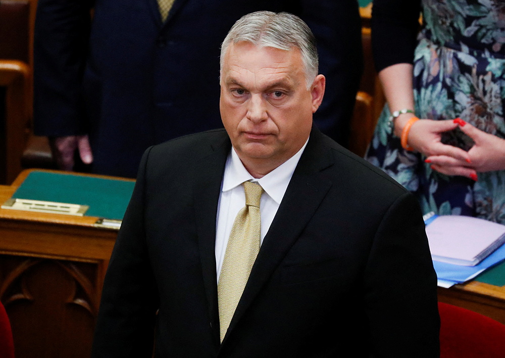 Thủ tướng Hungary Viktor Orban phát biểu trước quốc hội tại Budapest hôm 16/5. Ảnh: Reuters.