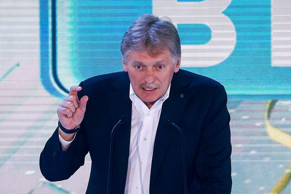 Phát ngôn viên Điện Kremlin Dmitry Peskov phát biểu tại sự kiện ở Moskva hôm 17/5. Ảnh: TASS.