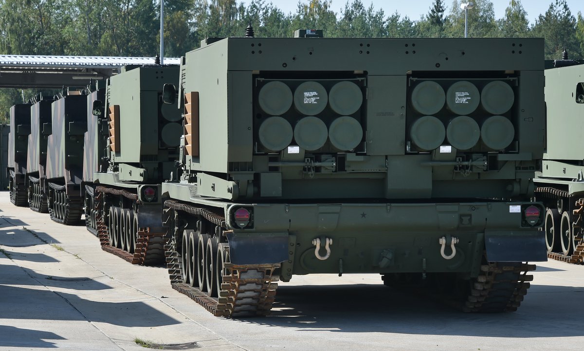 Khẩu đội pháo M270 Mỹ tham gia huấn luyện tại Đức cuối năm 2019. Ảnh: US Army.
