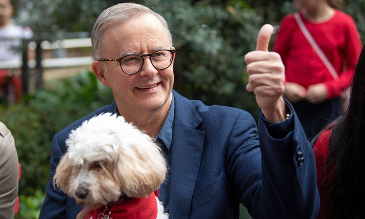 Ông Anthony Albanese tại Sydney hôm 22/5. Ảnh: AFP.