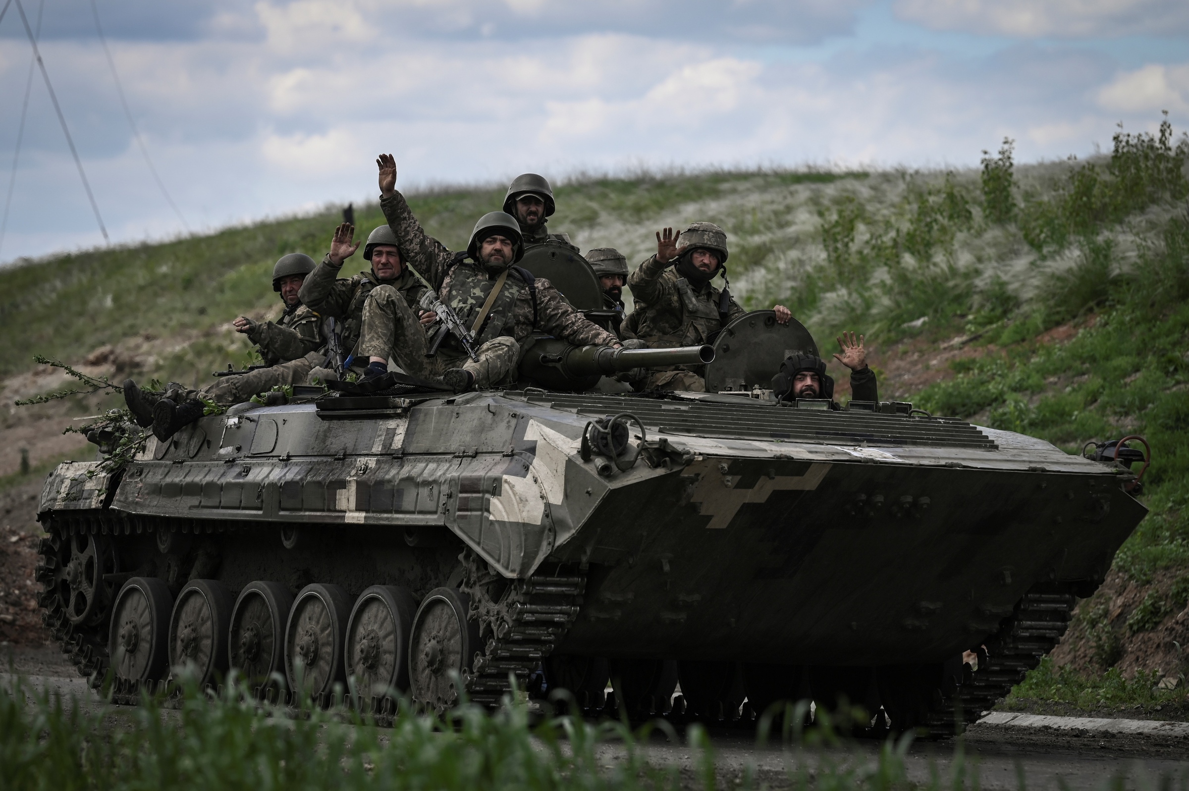 Quân nhân Ukraine tại Lysychansk, Donbass, hôm 23/5. Ảnh: AFP.