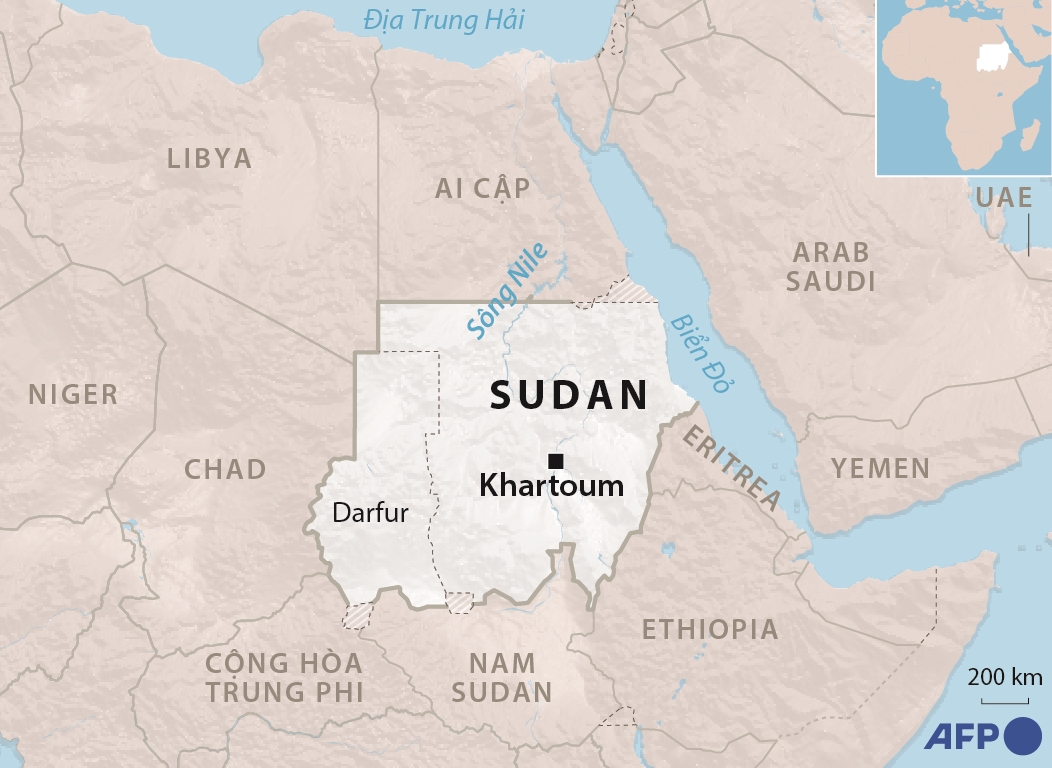 Vị trí Sudan. Đồ họa: AFP