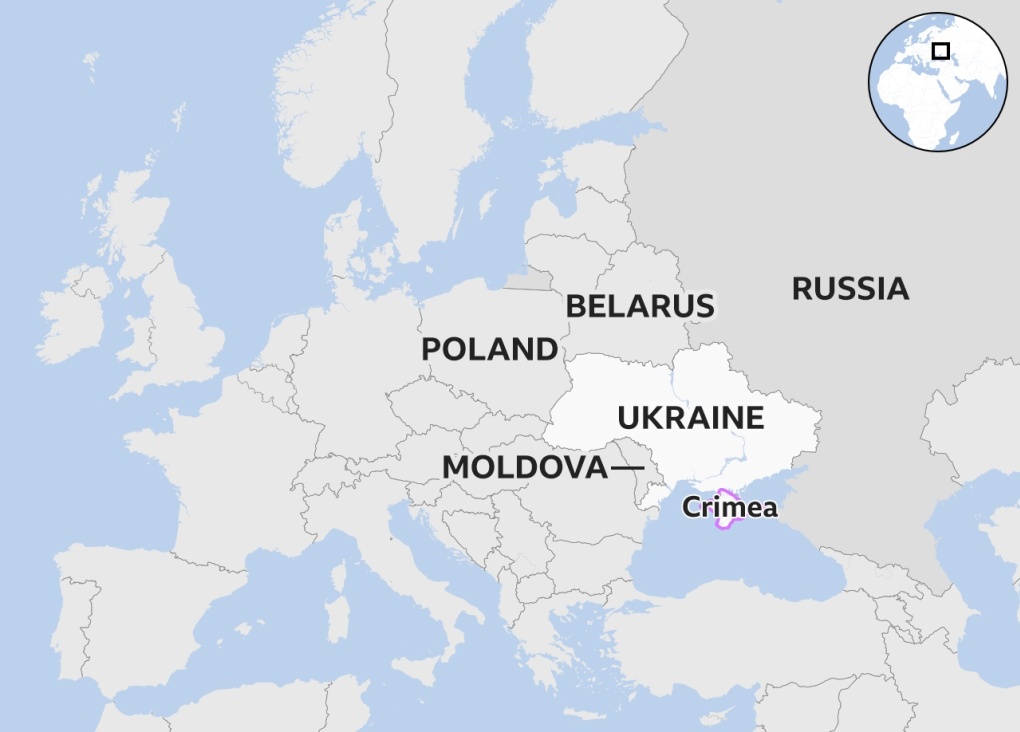 Vị trí Nga và Moldova. Đồ họa: BBC