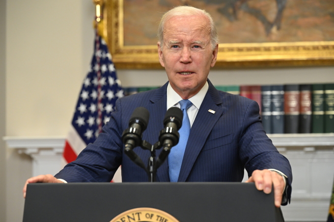 Tổng thống Joe Biden phát biểu tại Nhà Trắng ngày 17/5. Ảnh: AFP